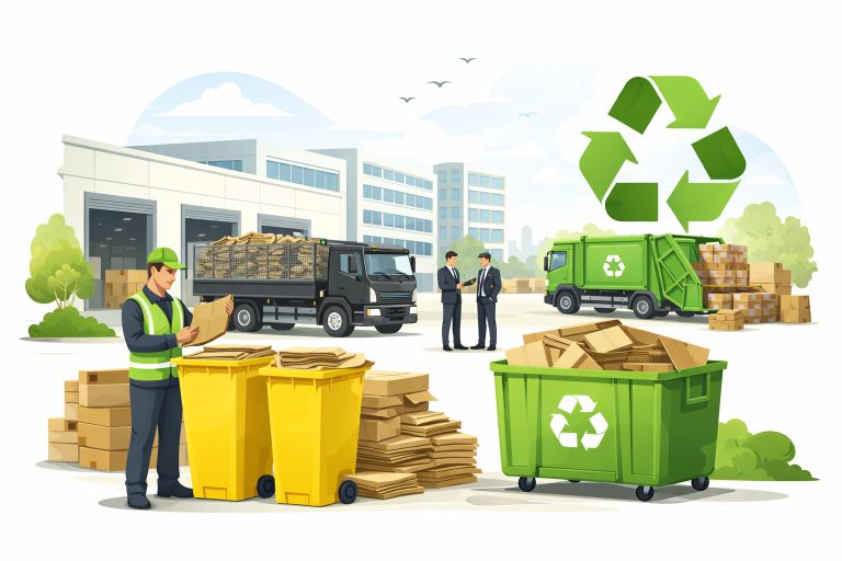 colectarea de hartie si carton, reciclare carton, colectare carton, deseuri carton, reciclare hartie carton, gestionare ambalaje, eficienta operationala, organizare spatiu