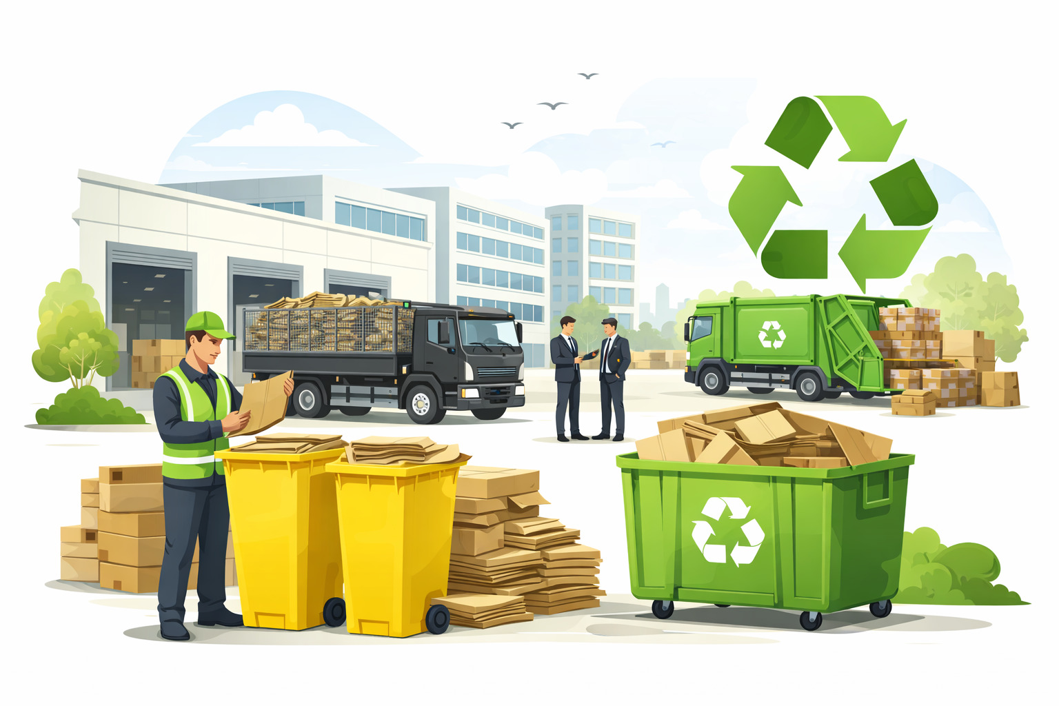 colectarea de hartie si carton, reciclare carton, colectare carton, deseuri carton, reciclare hartie carton, gestionare ambalaje, eficienta operationala, organizare spatiu